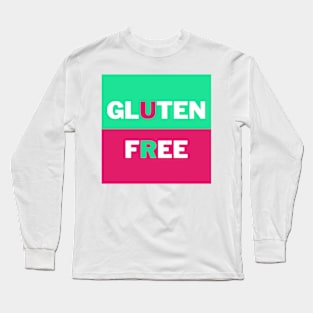 Gluten Free - Green & Fuschia Halves Long Sleeve T-Shirt